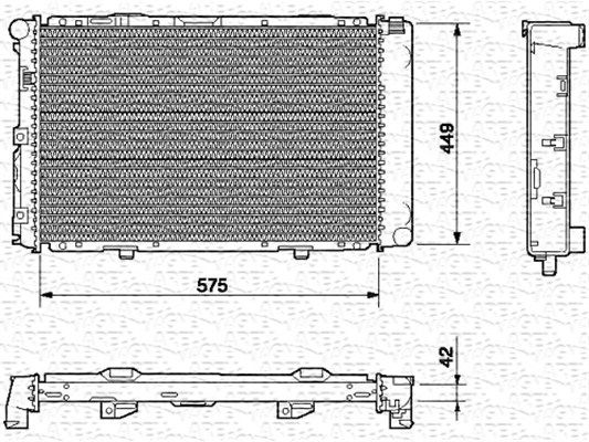 MAGNETI MARELLI radiatorius, variklio aušinimas 350213542000